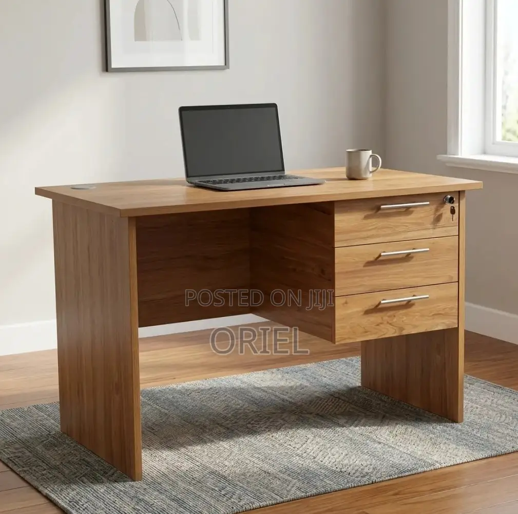 Office Desk : Compact 120CM Study Table With Drawers
