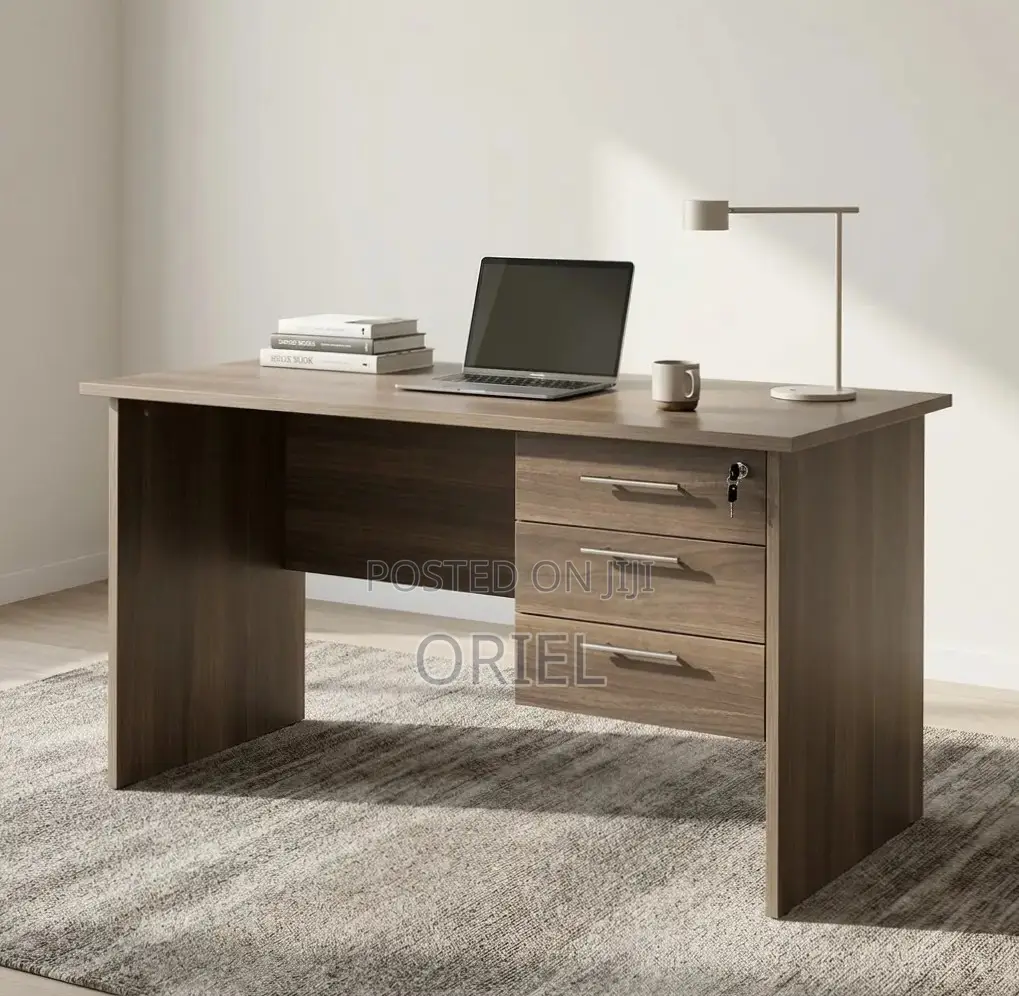 Office Desk : Compact 120CM Study Table With Drawers