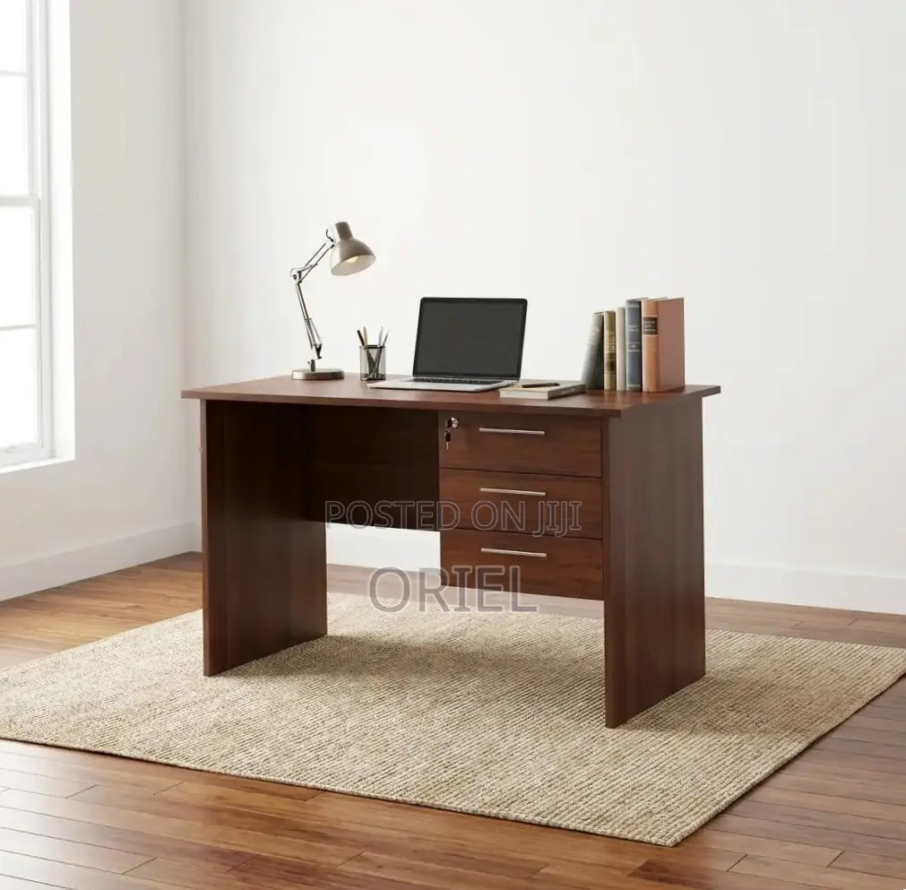 Office Desk : Compact 120CM Study Table With Drawers