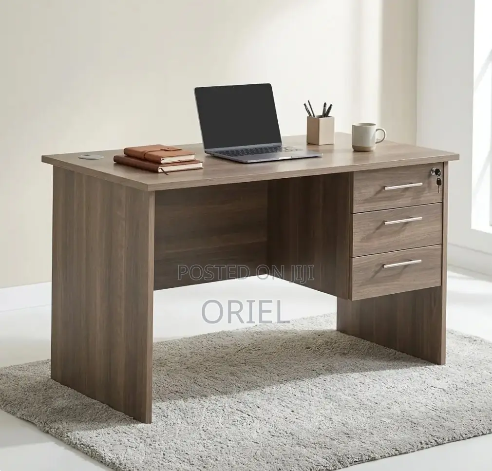 Office Desk : Compact 120CM Study Table With Drawers