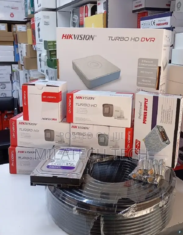 Hikvision 8CH CCTV Kit With 8 Cameras, DVR Accessories
