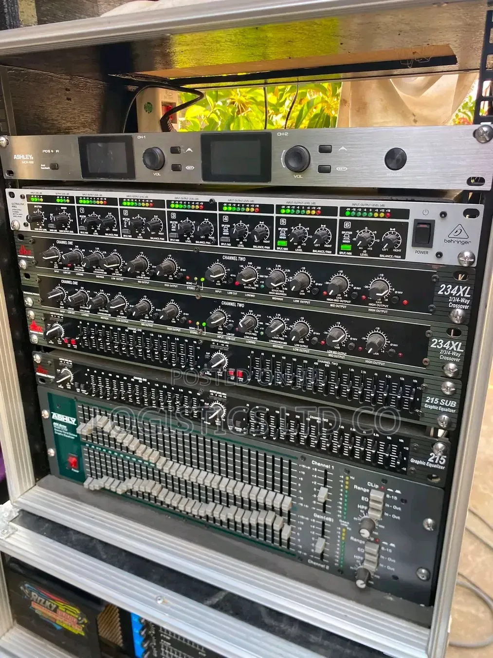 Ashley GQX-3102 2 Channel 1/3 Octave Graphic Equalizer Pre-Amp Orig