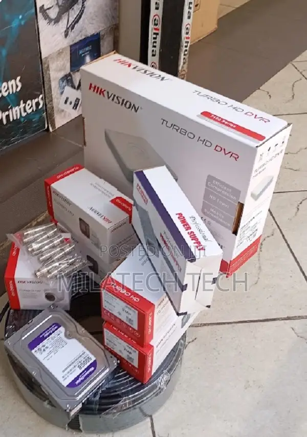 8 Channel Hikvision CCTV Kit With DVR Cables
