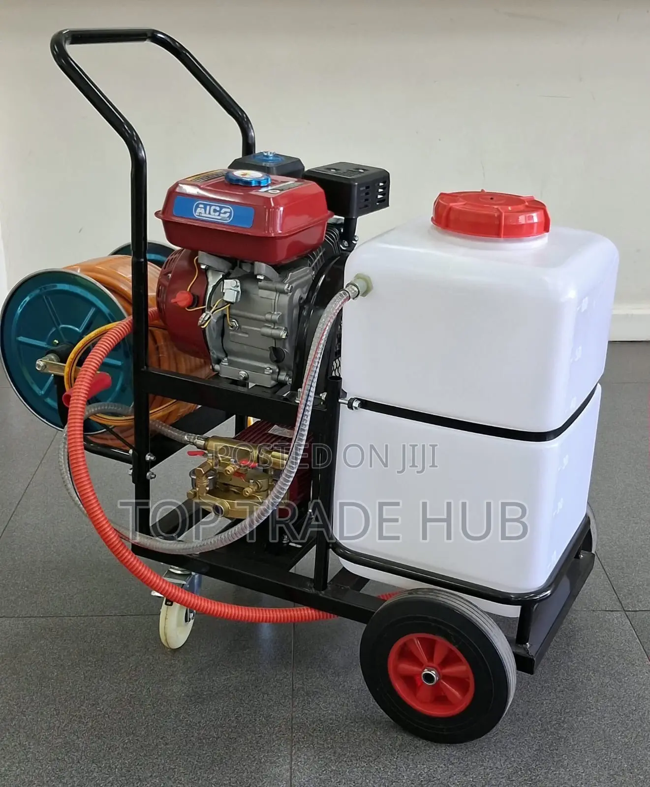AC608 Aico Japan Petrol Trolley Farm Pesticide Sprayer 60L 50m Hose