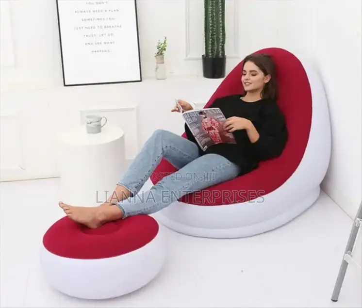 Inflatable Lazy Sofa Set With Footrest**inflatable**