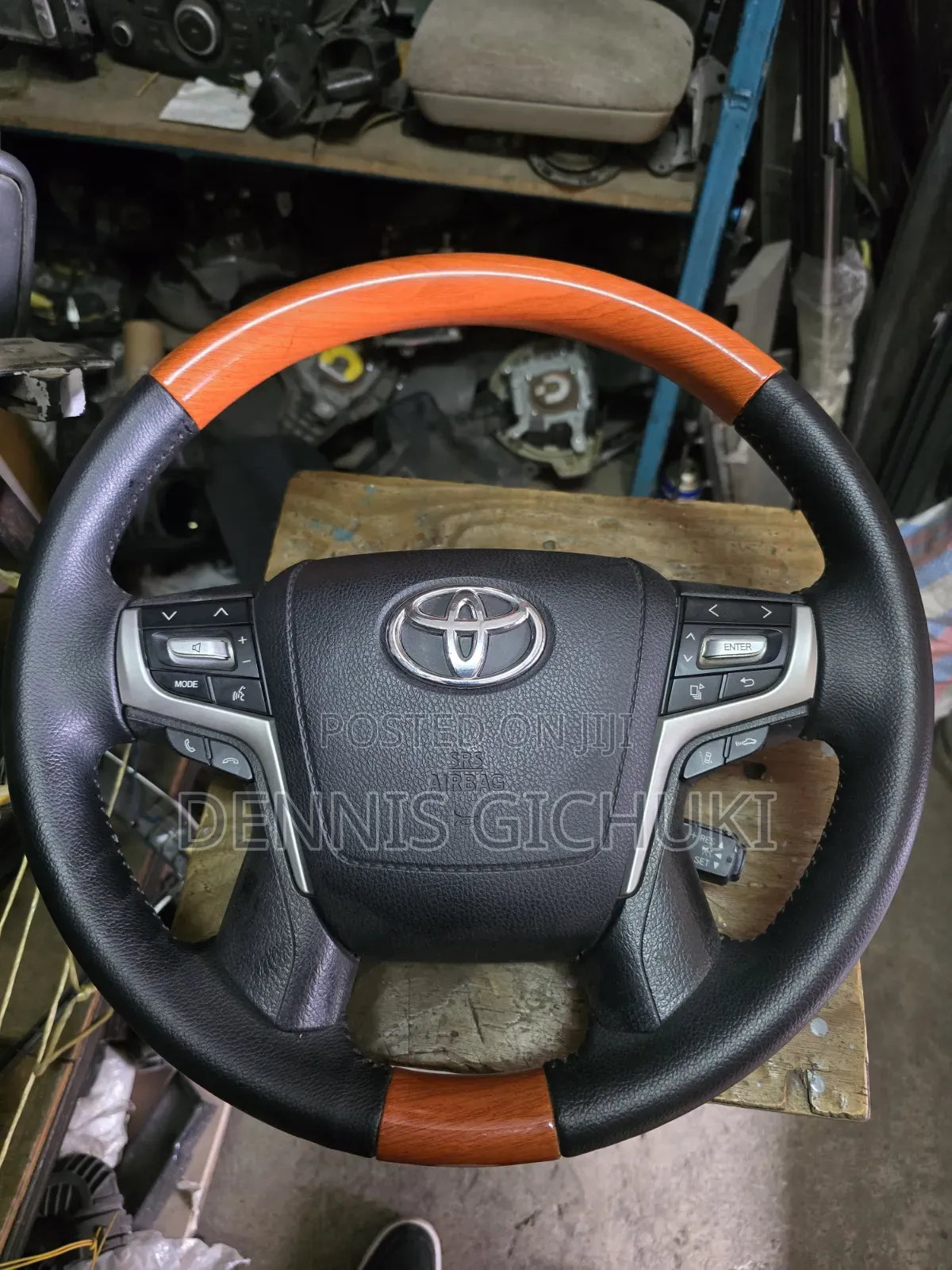 Steering Wheel Landcruiser 200 Series/ Prado 165. (Wooden Finish)