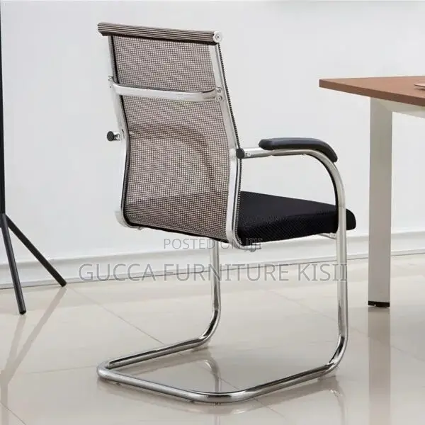 Visitors Chair; Mid-Back Mesh Office Chair