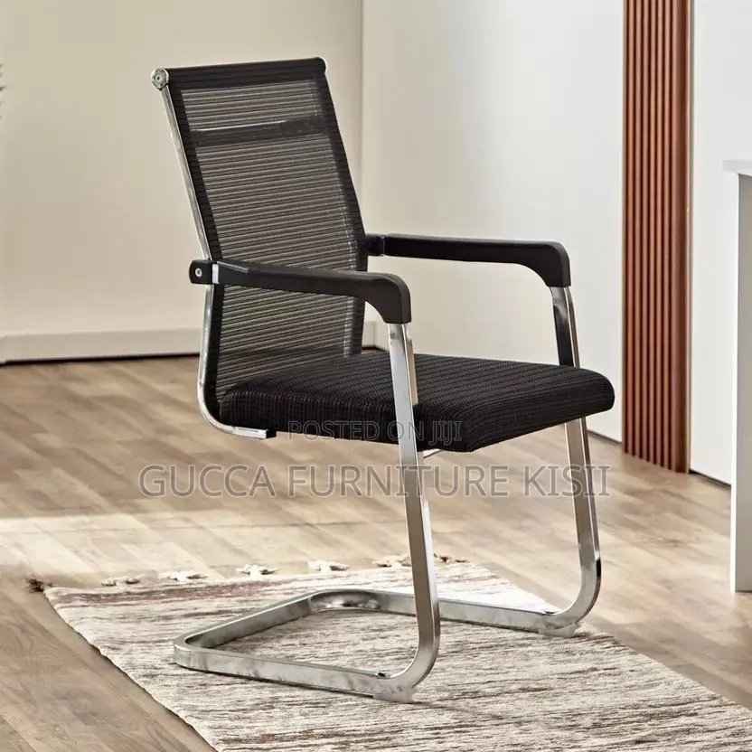 Visitors Chair; Mid-Back Mesh Office Chair