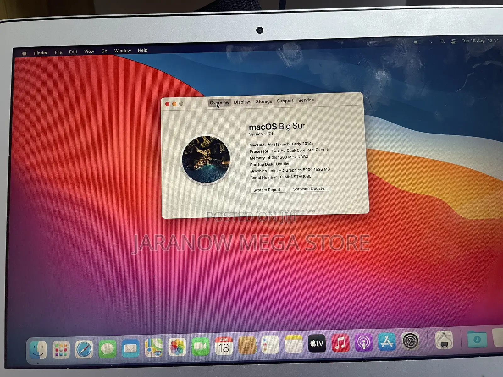 Laptop Apple MacBook Air 2014 4GB Intel Core i5 SSD 256GB