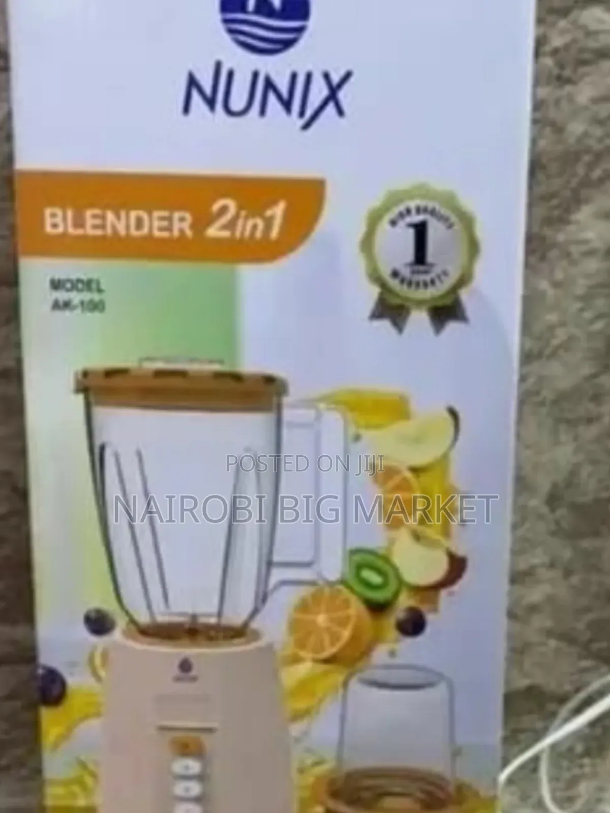 Nunix Ak-100 2 in 1 Blender With Grinding Machine