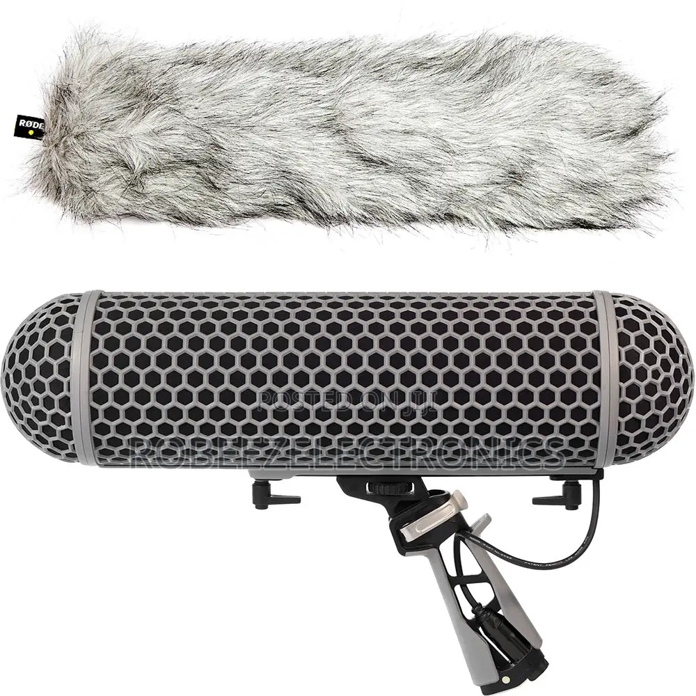 RODE Blimp Windshield and Rycote Shock Mount for Shotgun Microphones