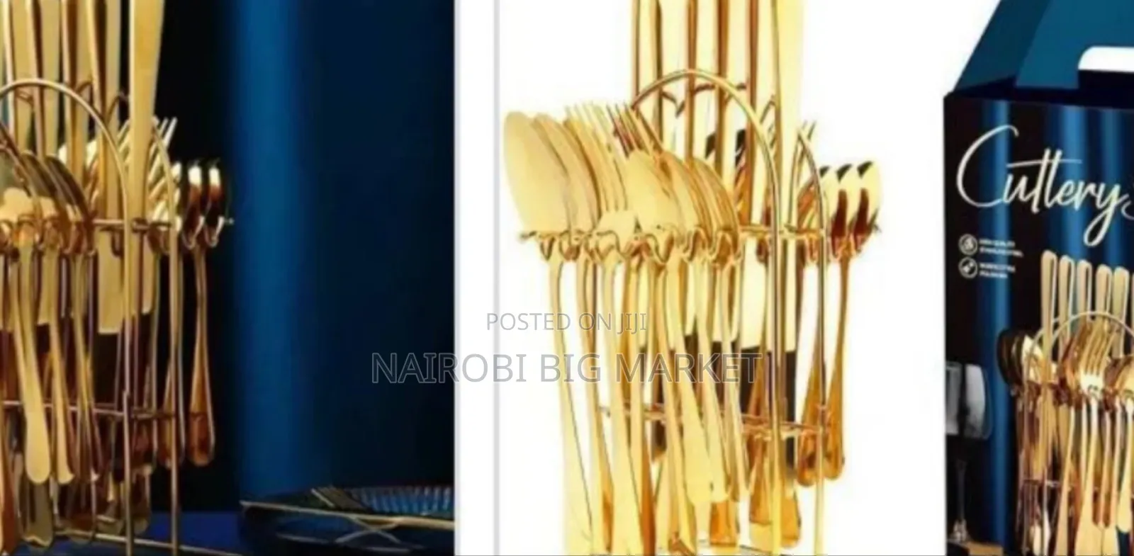 24 Pieces Gold Cutlery Set