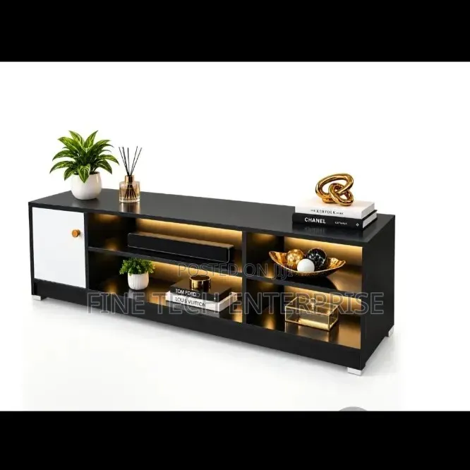 Imported Executive TV Stand With Shelves and Cabinet