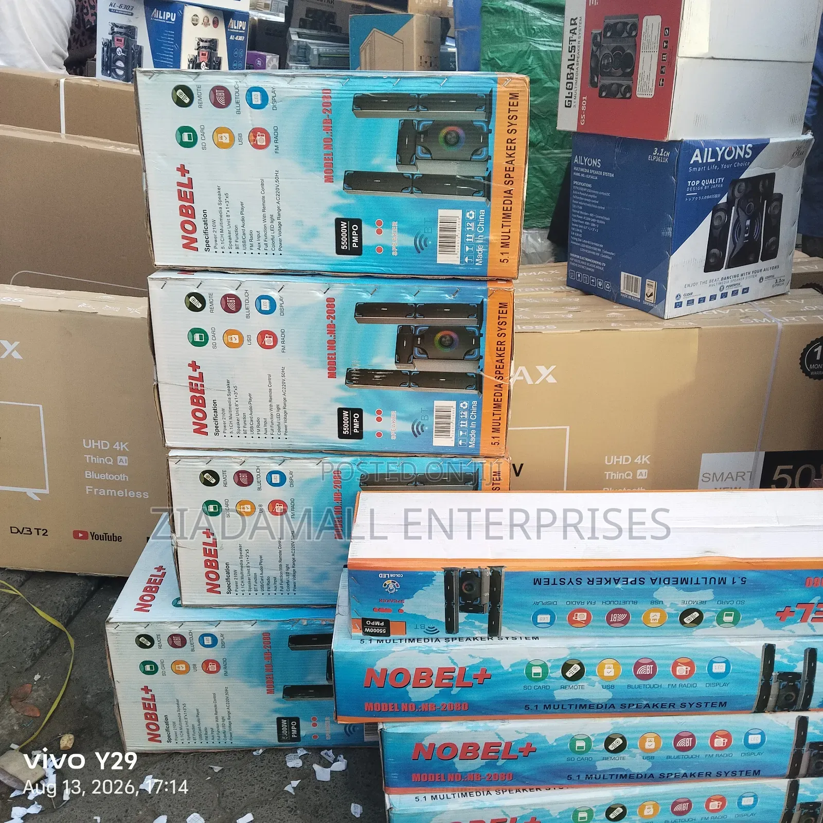 Restocked -NOBEL 2080 5.1CH 55000W Sound System – Full Room Audio