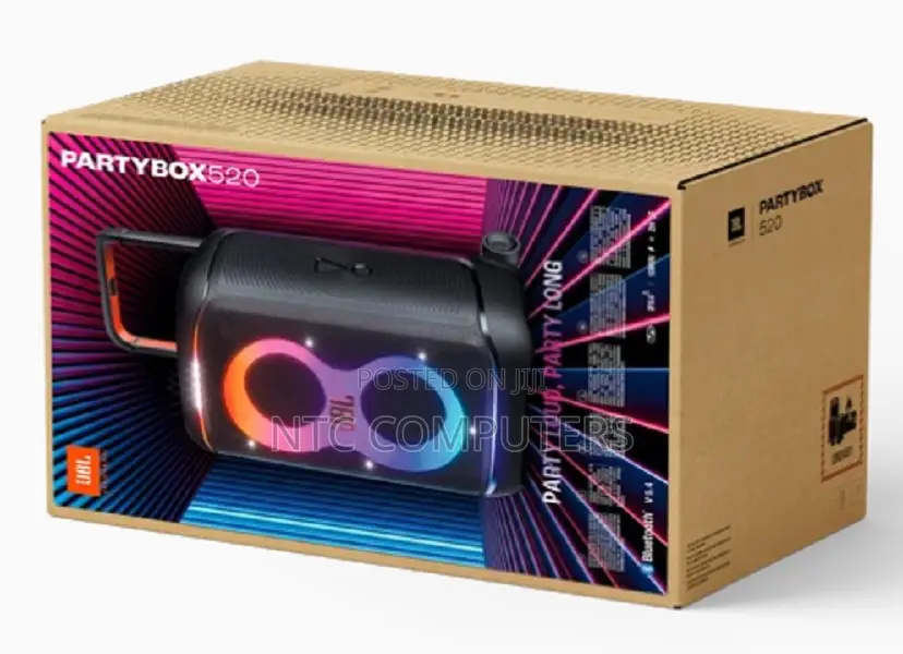 JBL PartyBox 520 Portable Bluetooth Speaker With Deep Bass