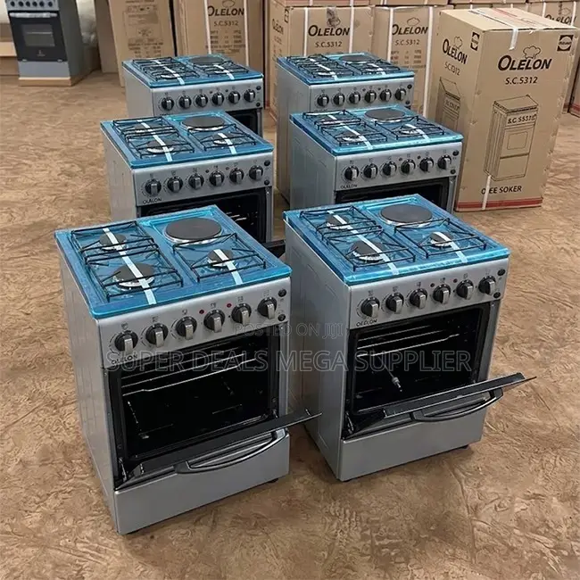 Bulk Prices Oven Light 3 Gas Burners +1 Electric Free Standing Cookers