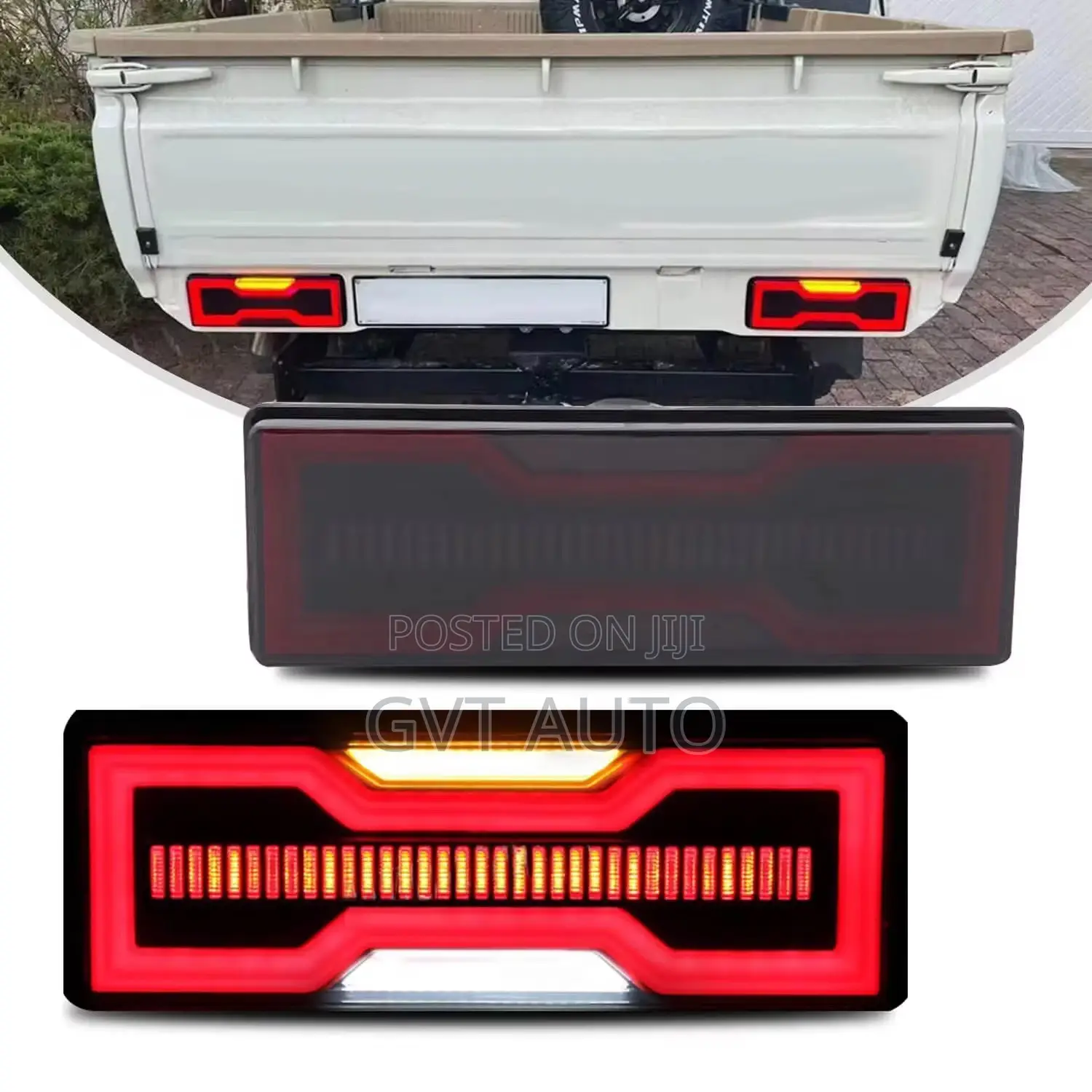 Pair LED Smoked Rear Tail Light Lamp Toyota Landcruiser 70 75 78 79