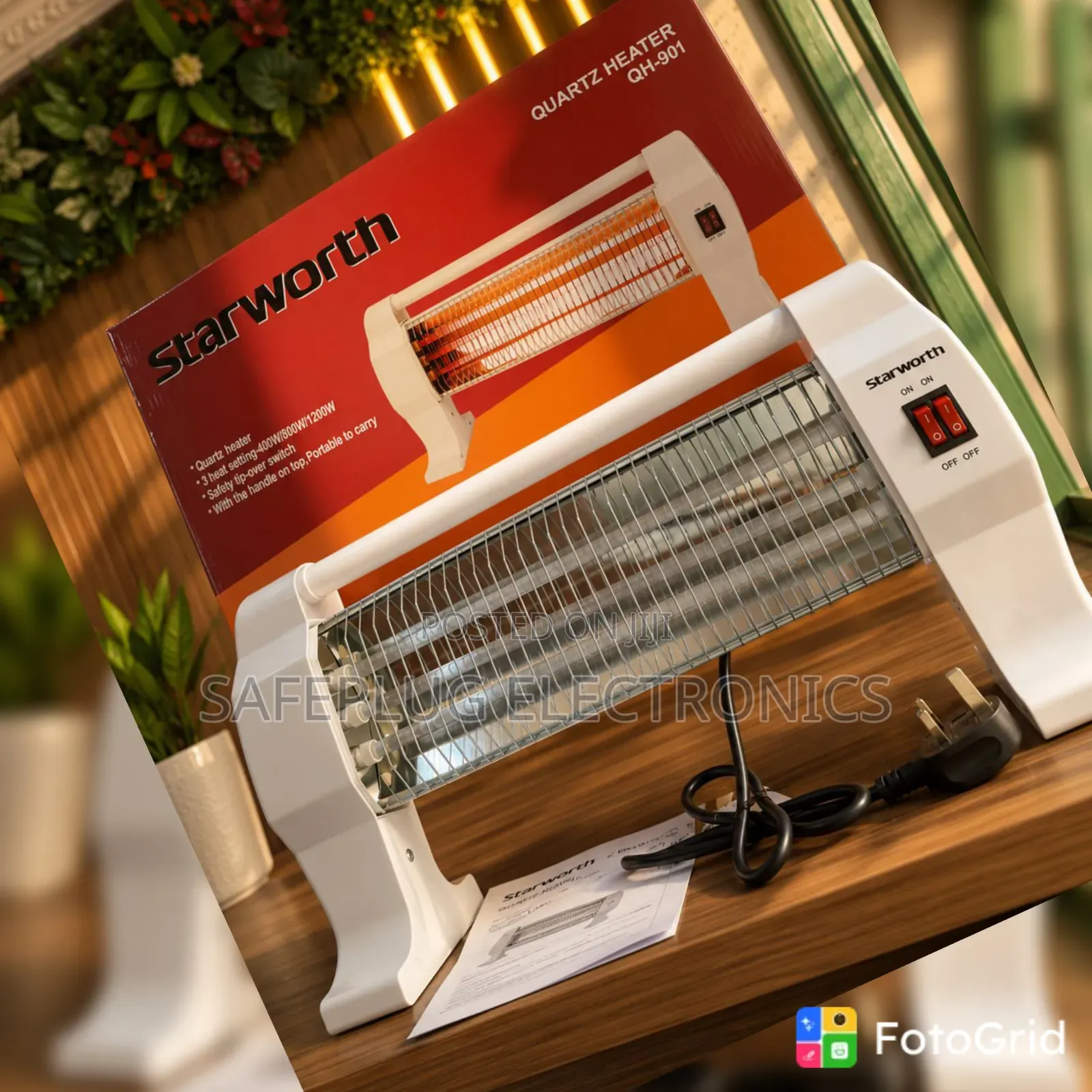 Starworth Quartz Heater – Compact Electric Room Heater