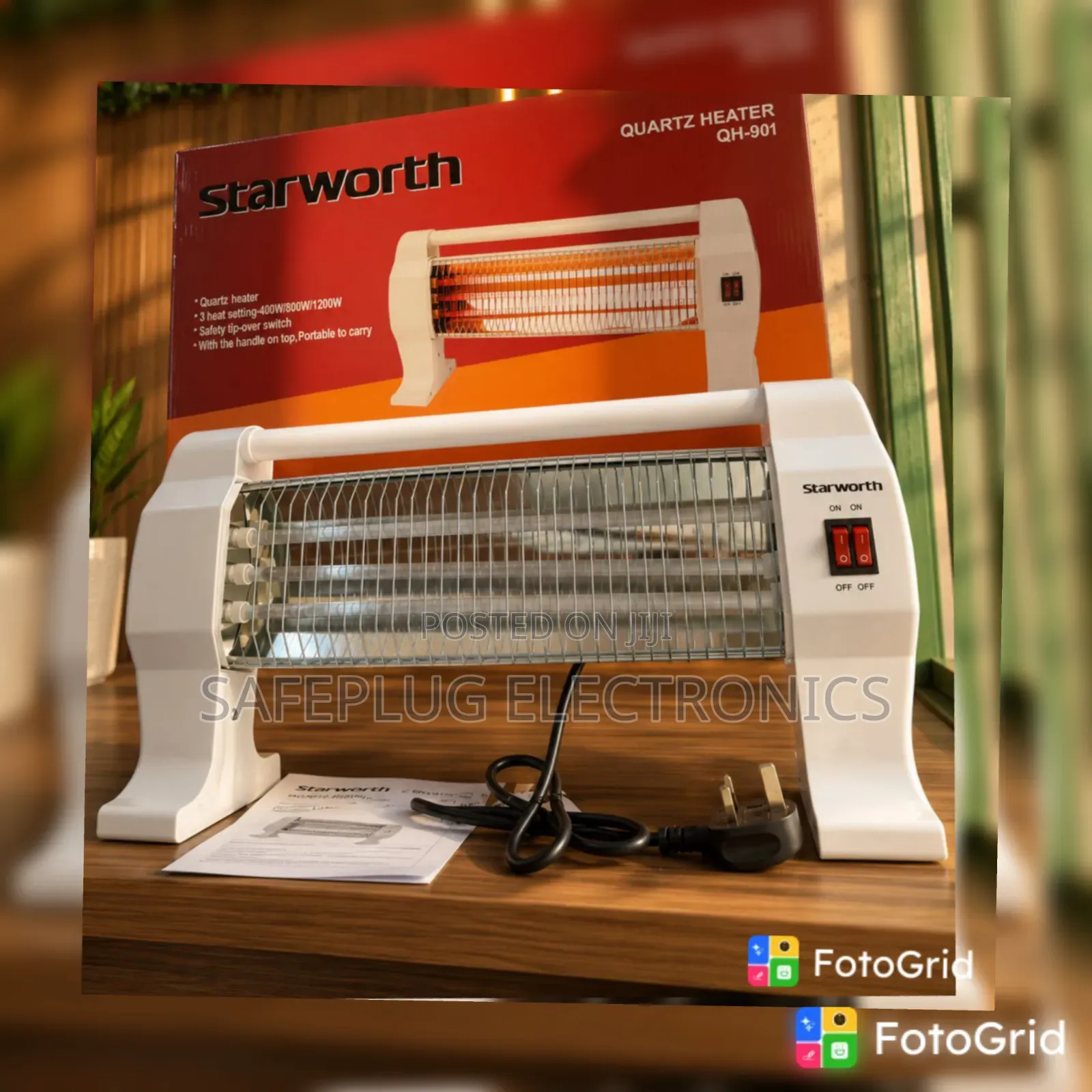 Starworth Quartz Heater – Compact Electric Room Heater