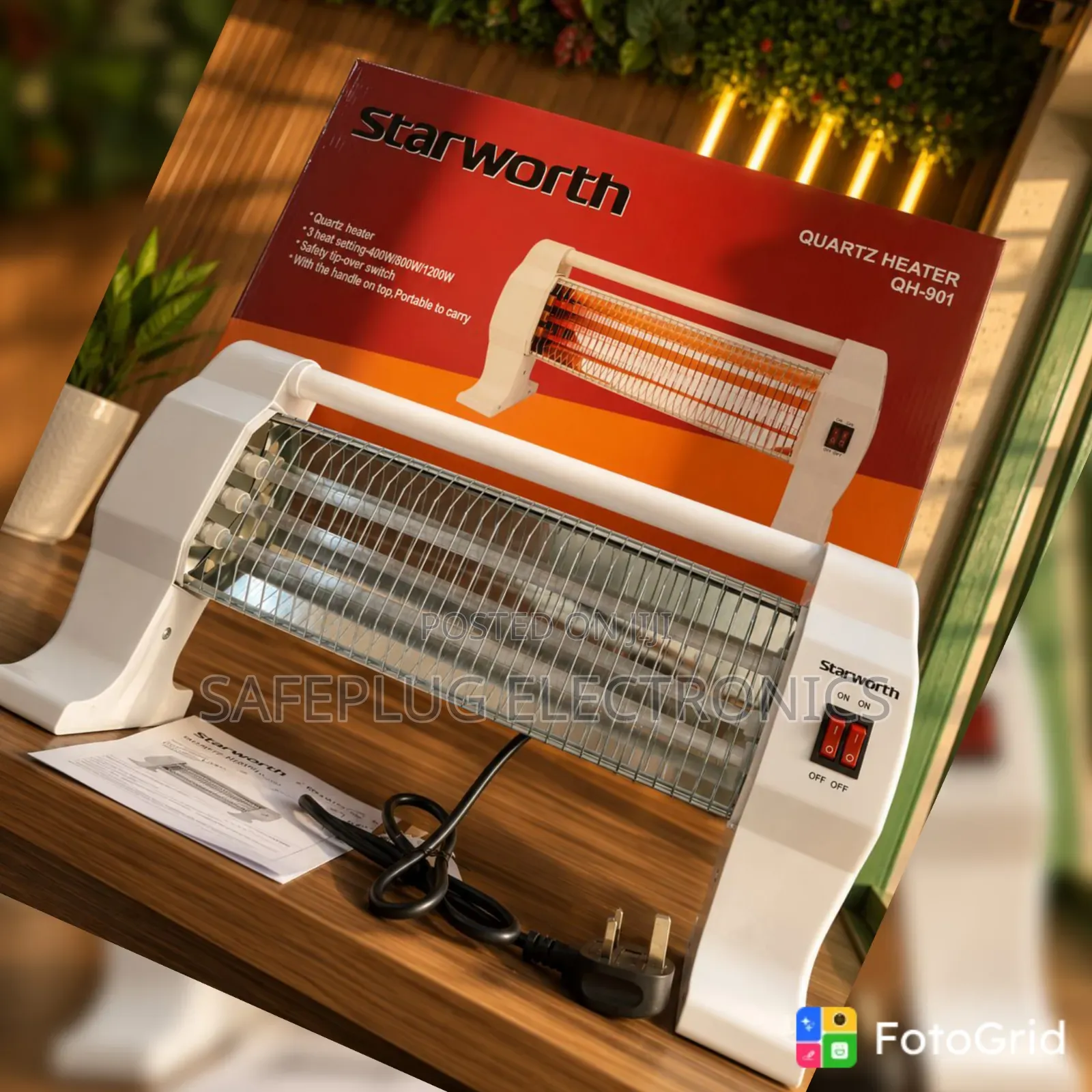 Starworth Electric Quartz Heater – Portable Indoor Heating Solution
