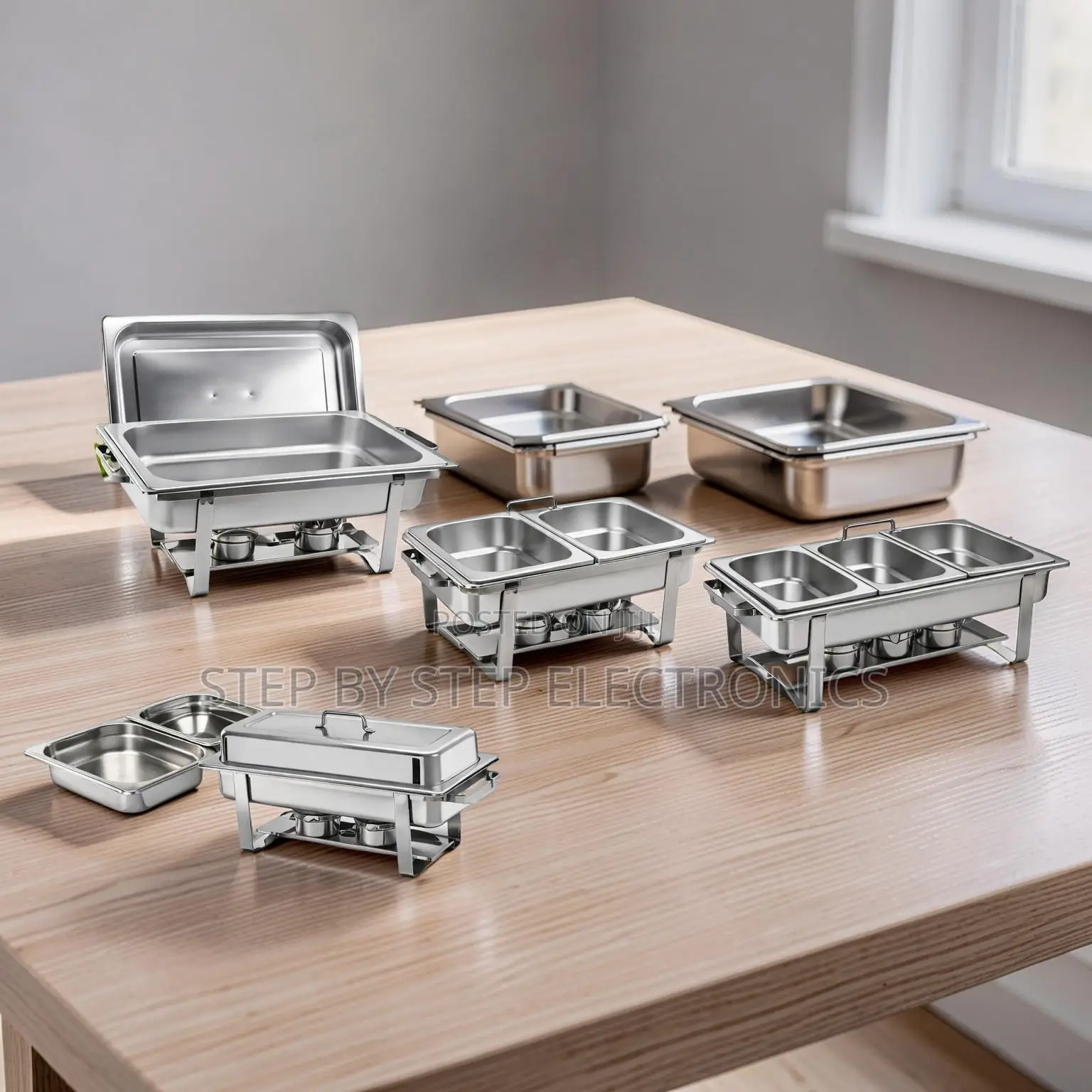 Wholesale Prices Serving Stand 11L Stainless Steel Triple Chafing Dish