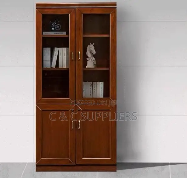 2-Door Mahogany File Executive Cabinet.