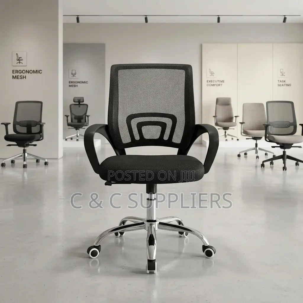Mid Back Mesh Study Chair With Armrest