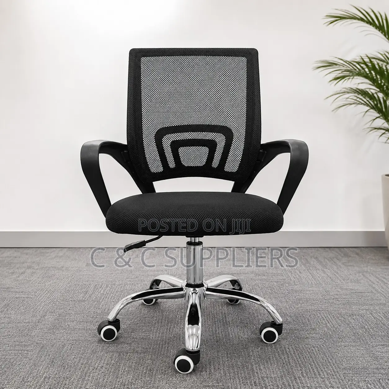 Mid Back Mesh Study Chair With Armrest