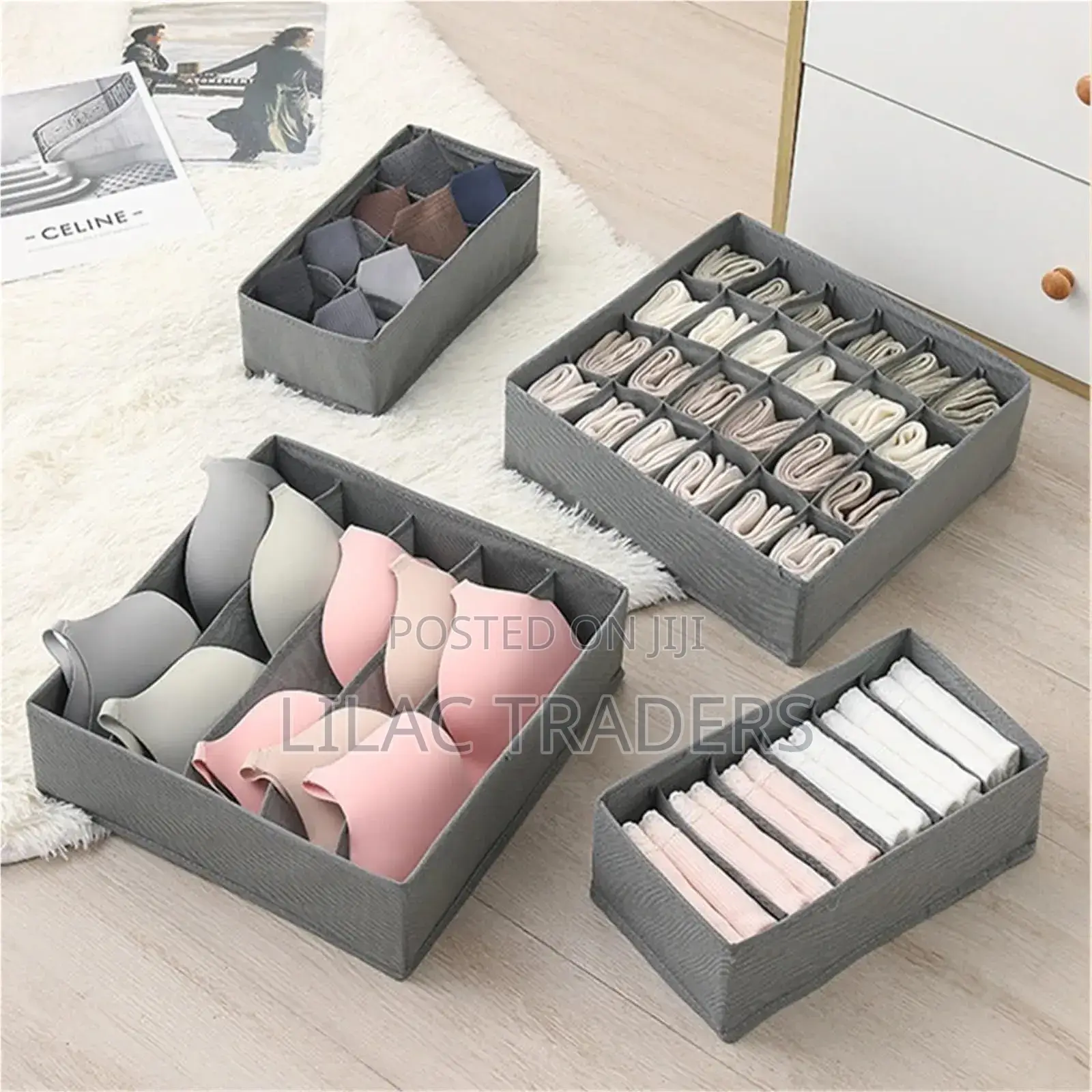 Foldable 4 in 1 Undergarments Organiser*
