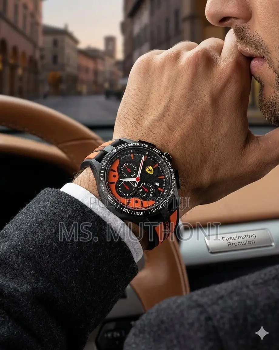 Silicone Strap Scuderia Ferrari Chronograph Wristwatch