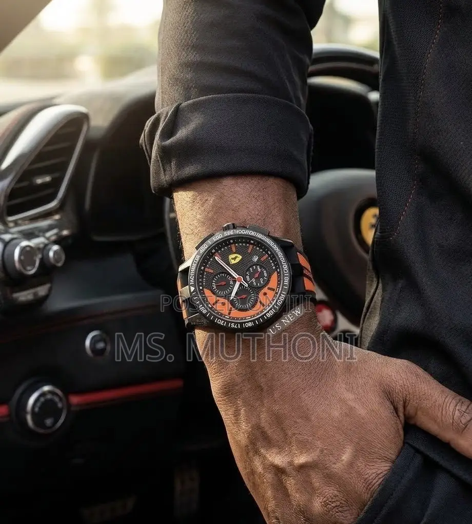 Silicone Strap Scuderia Ferrari Chronograph Wristwatch