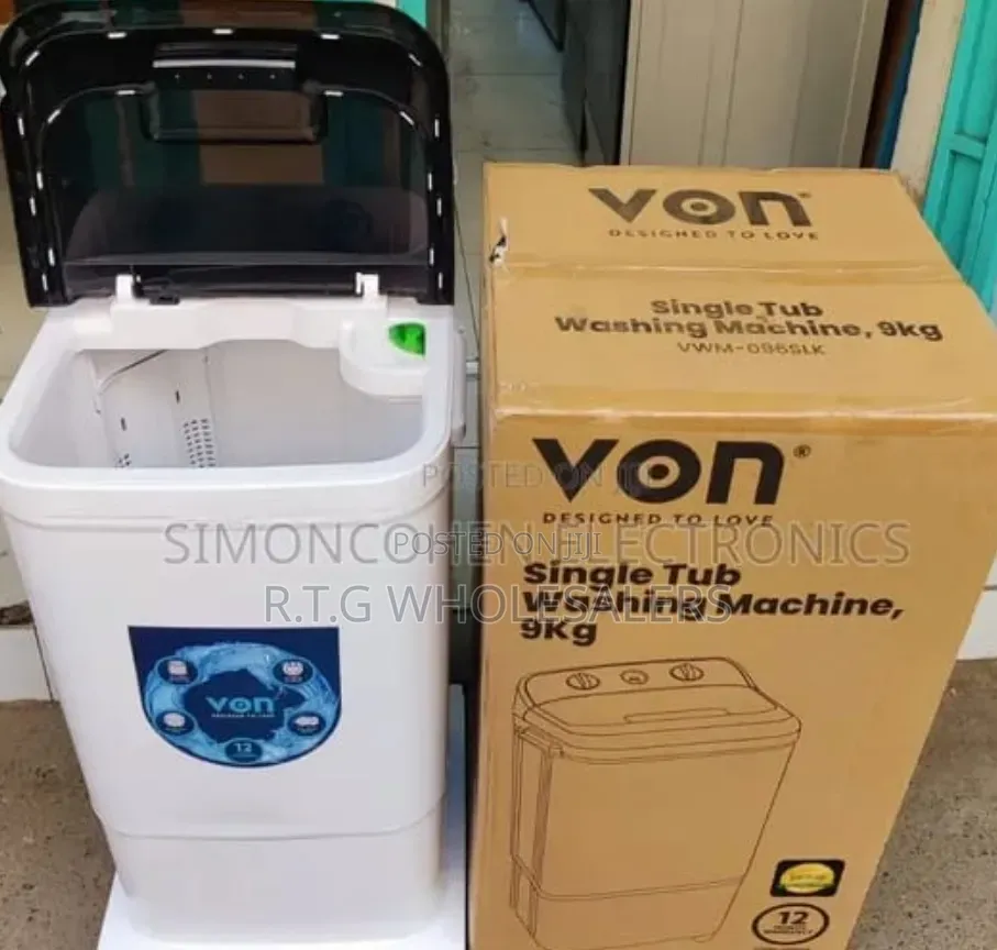  Von Single Tub 9kgs Washing Machine at 