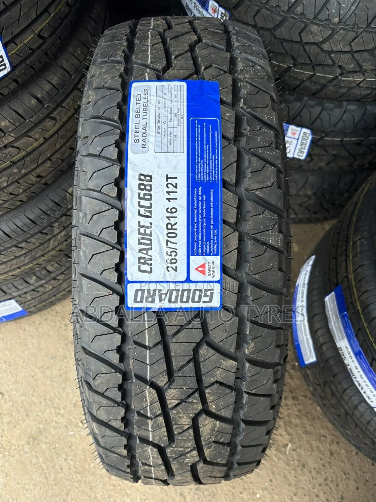 265/70r16 Goddard Tyre