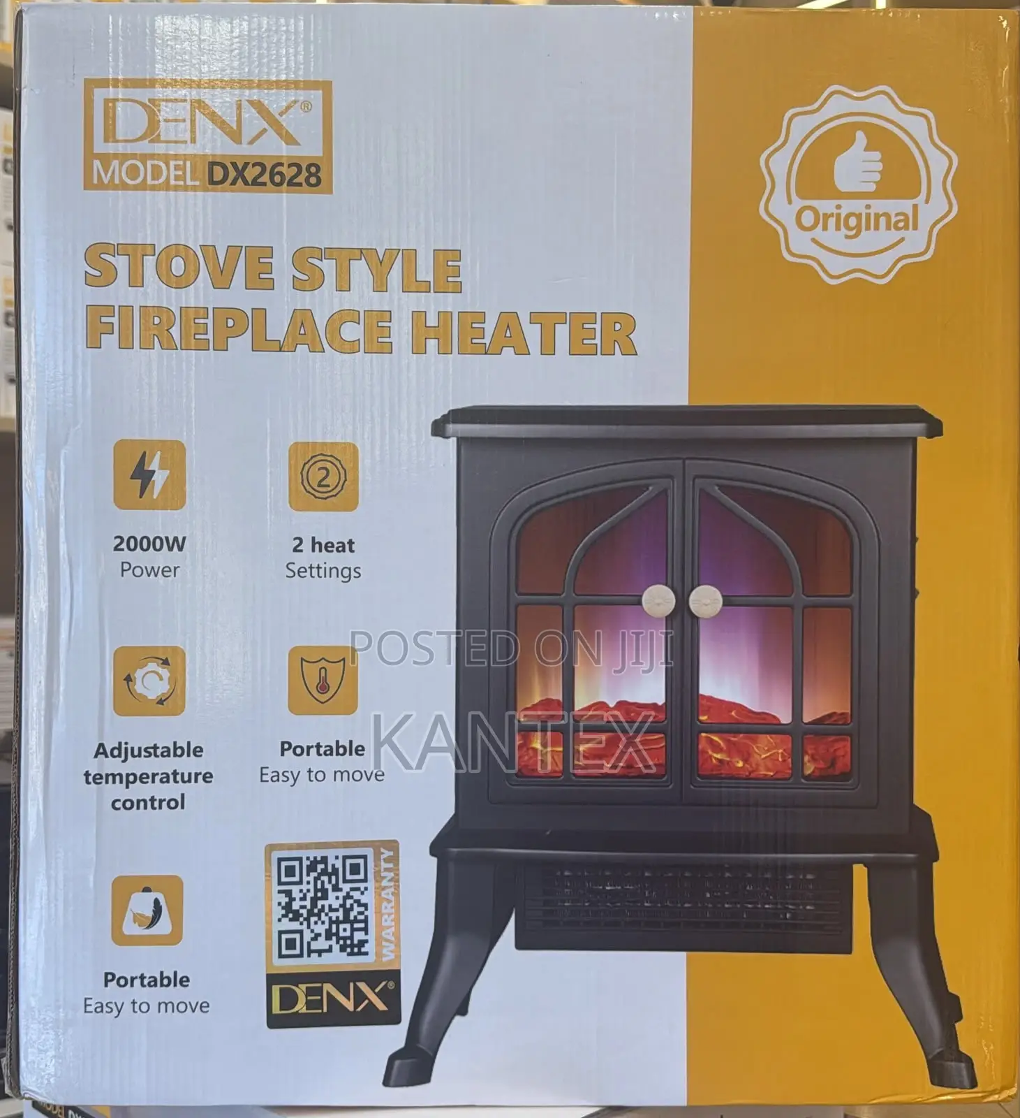 Denx DX2628 Stove Style Fireplace Heater