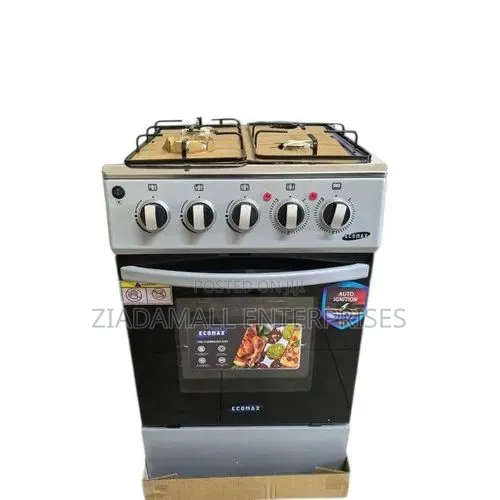 Colour Silver Automatic 3+1 Standing Cooker + Electric Oven+Regulator