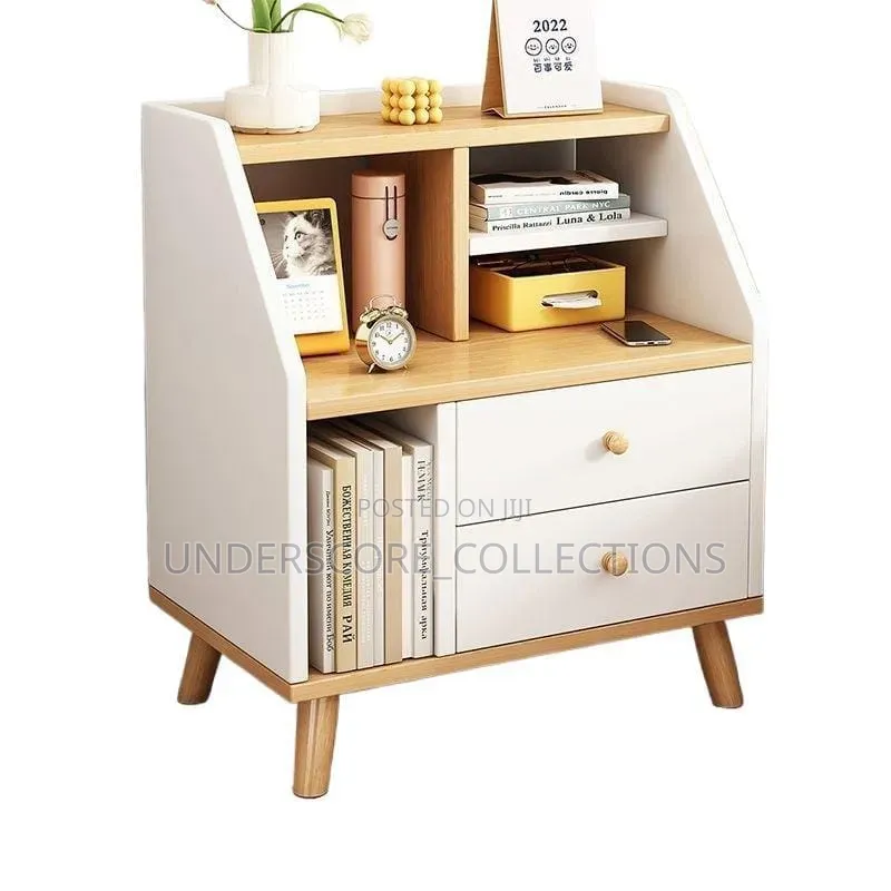 Nordic-Style Storage Nightstand and Bedside Table Combo
