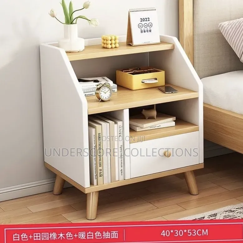 Aesthetic Nordic-Style Wooden Nightstand