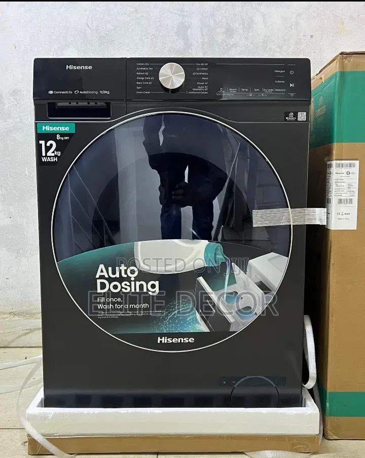 Hisense 12kg/8kg Front Load Washing Machine – Wash Dry | Model