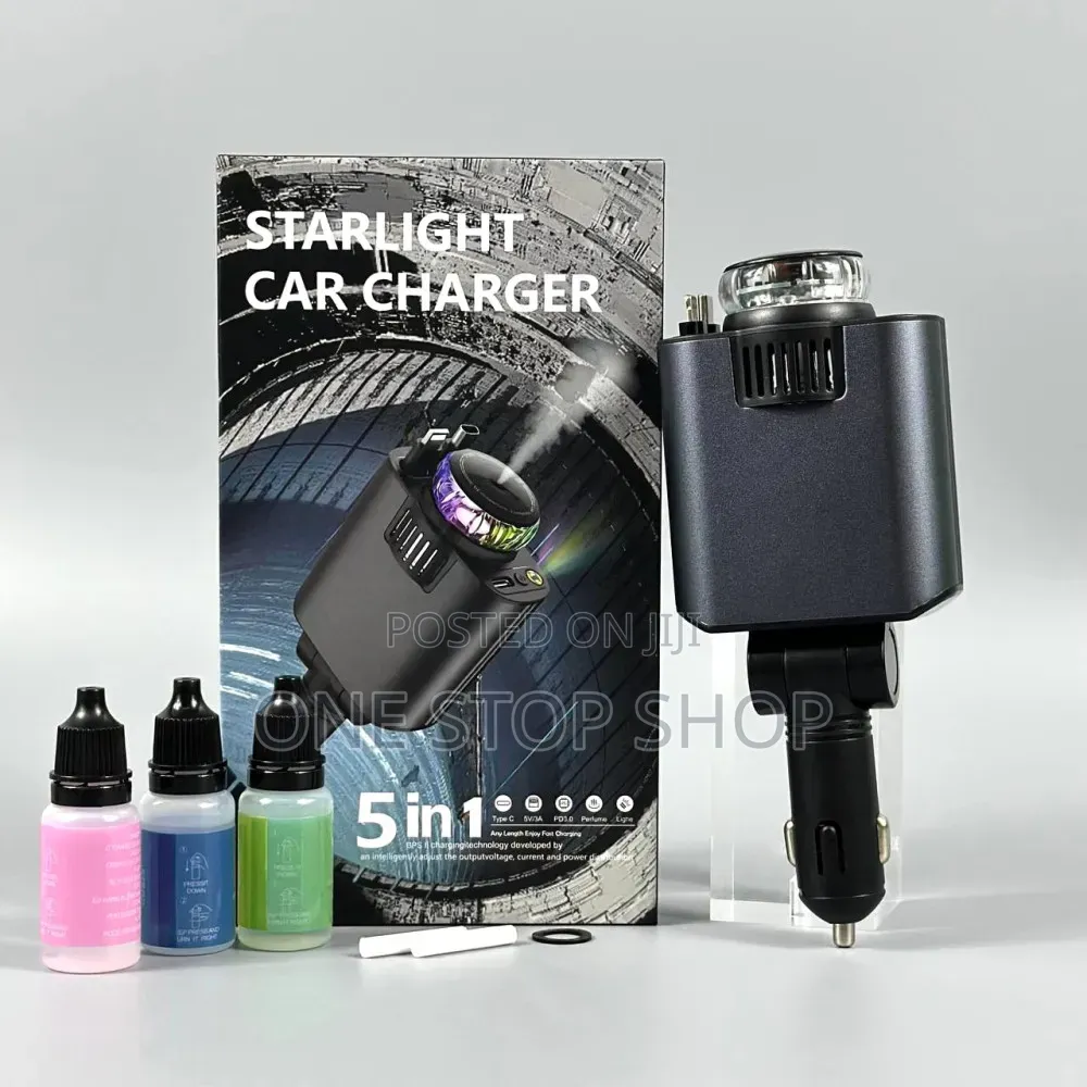 5in1 Fast Charging Cable,diffuser,starlight Projector Fits All Cars