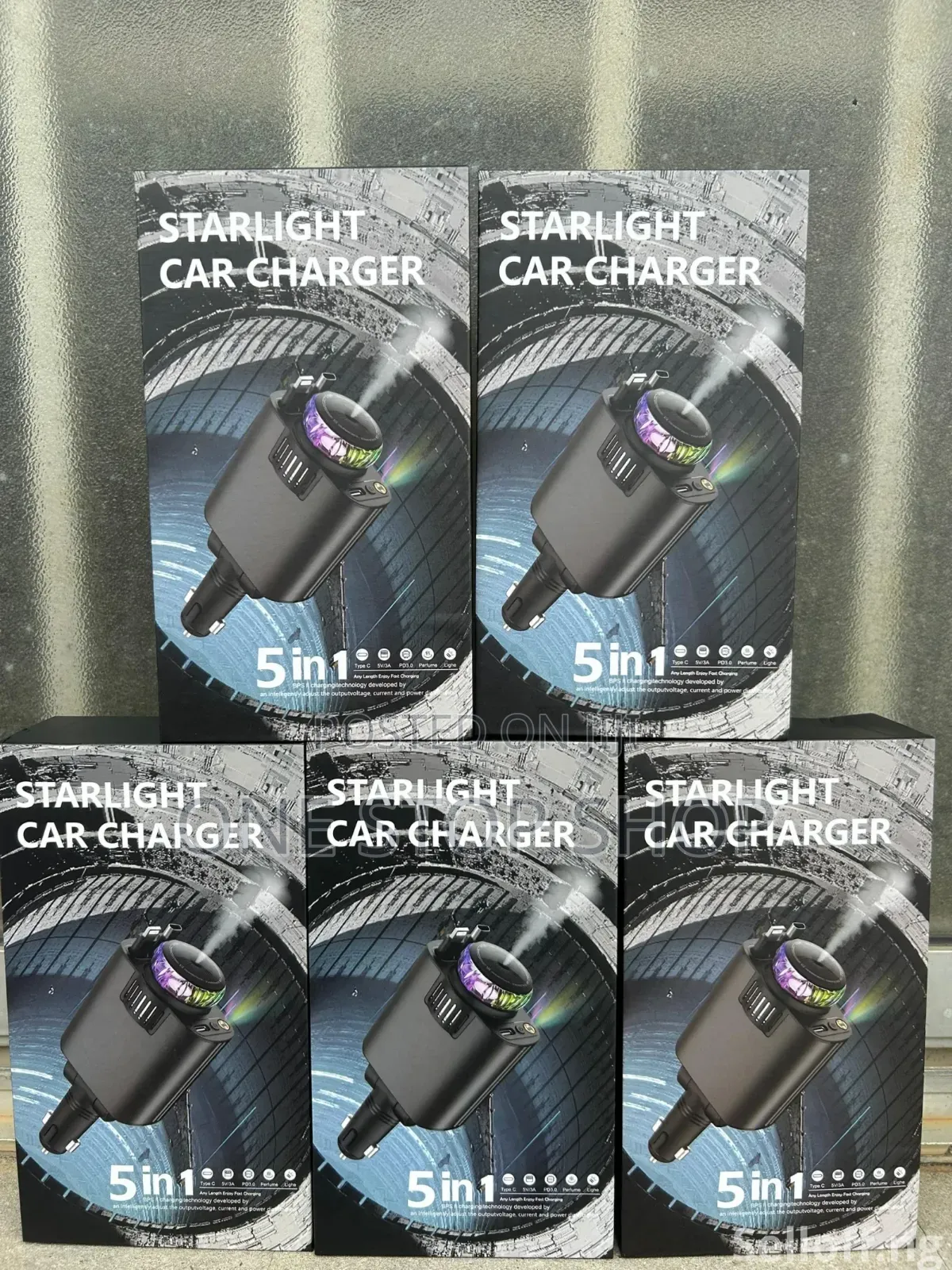 5in1 Fast Charging Cable,diffuser,starlight Projector Fits All Cars