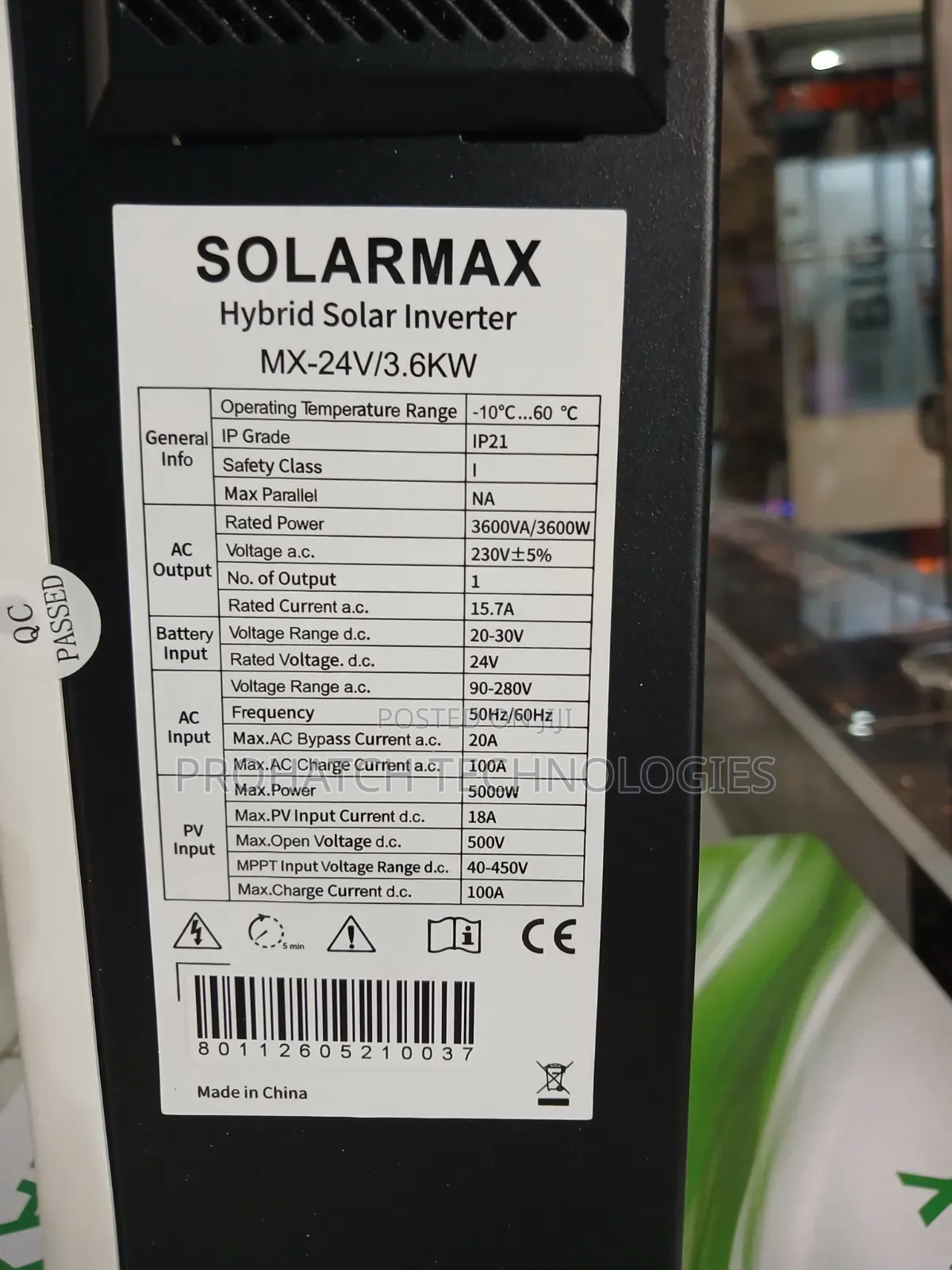 3KVA SolarMax 24V Hybrid Inverter