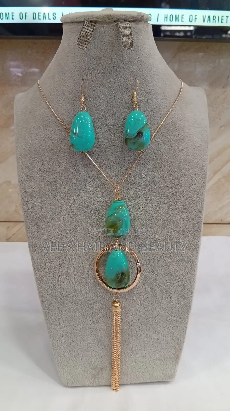 Jewellery Set | Bold Beaded Bohemian African Necklace Earring in Box