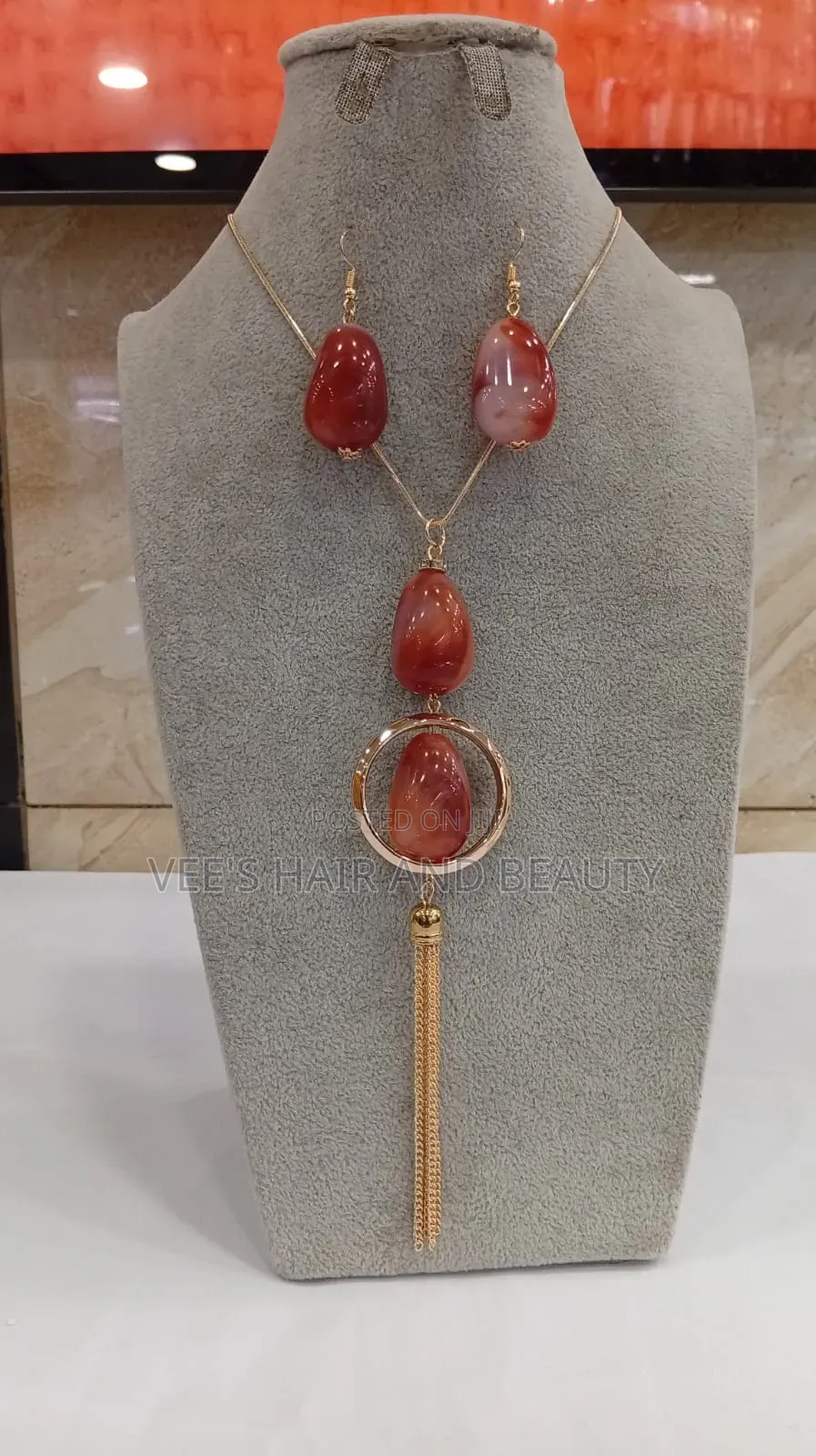 Jewellery Set | Bold Beaded Bohemian African Necklace Earring in Box