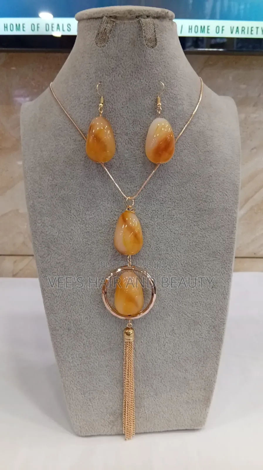 Jewellery Set | Bold Beaded Bohemian African Necklace Earring in Box