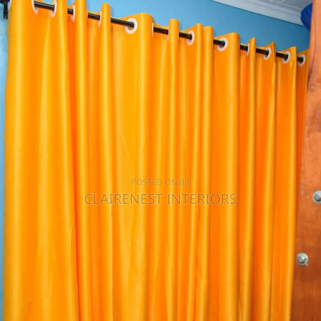 Bring Home Elegance Today With Yellow Soft Plain Window Curtains