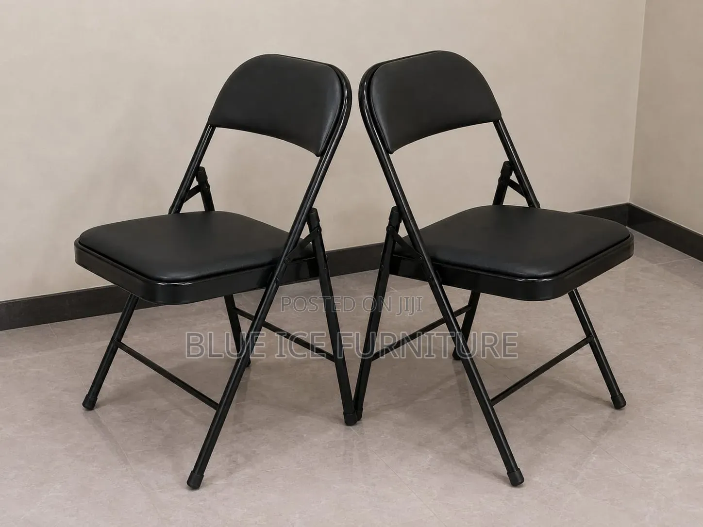 Foldable Chair – Black Padded Folding Chair for Office, Events Home