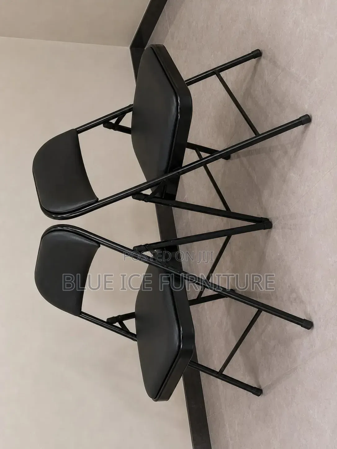 Foldable Chair – Black Padded Folding Chair for Office, Events Home
