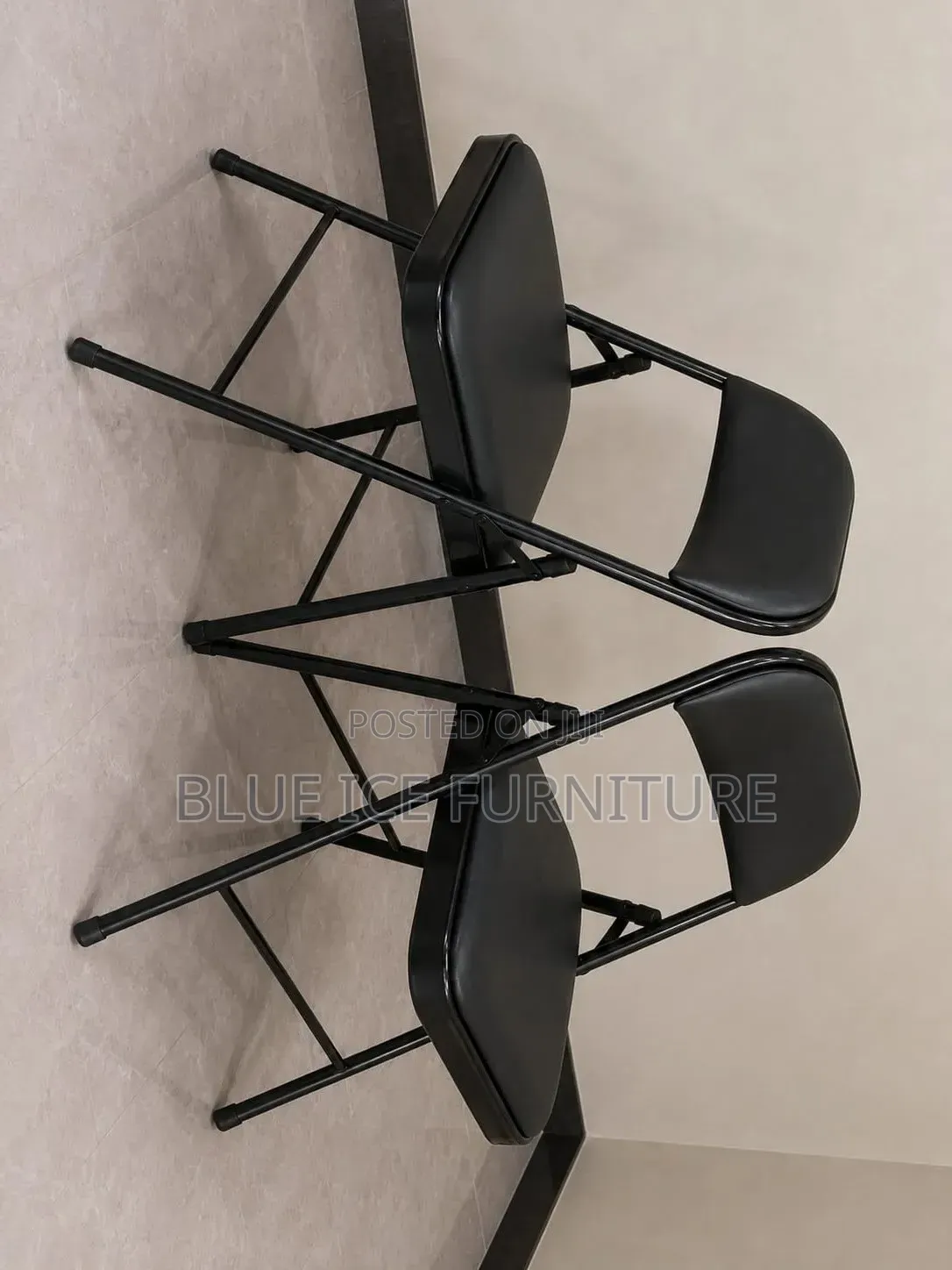 Foldable Chair – Black Padded Folding Chair for Office, Events Home