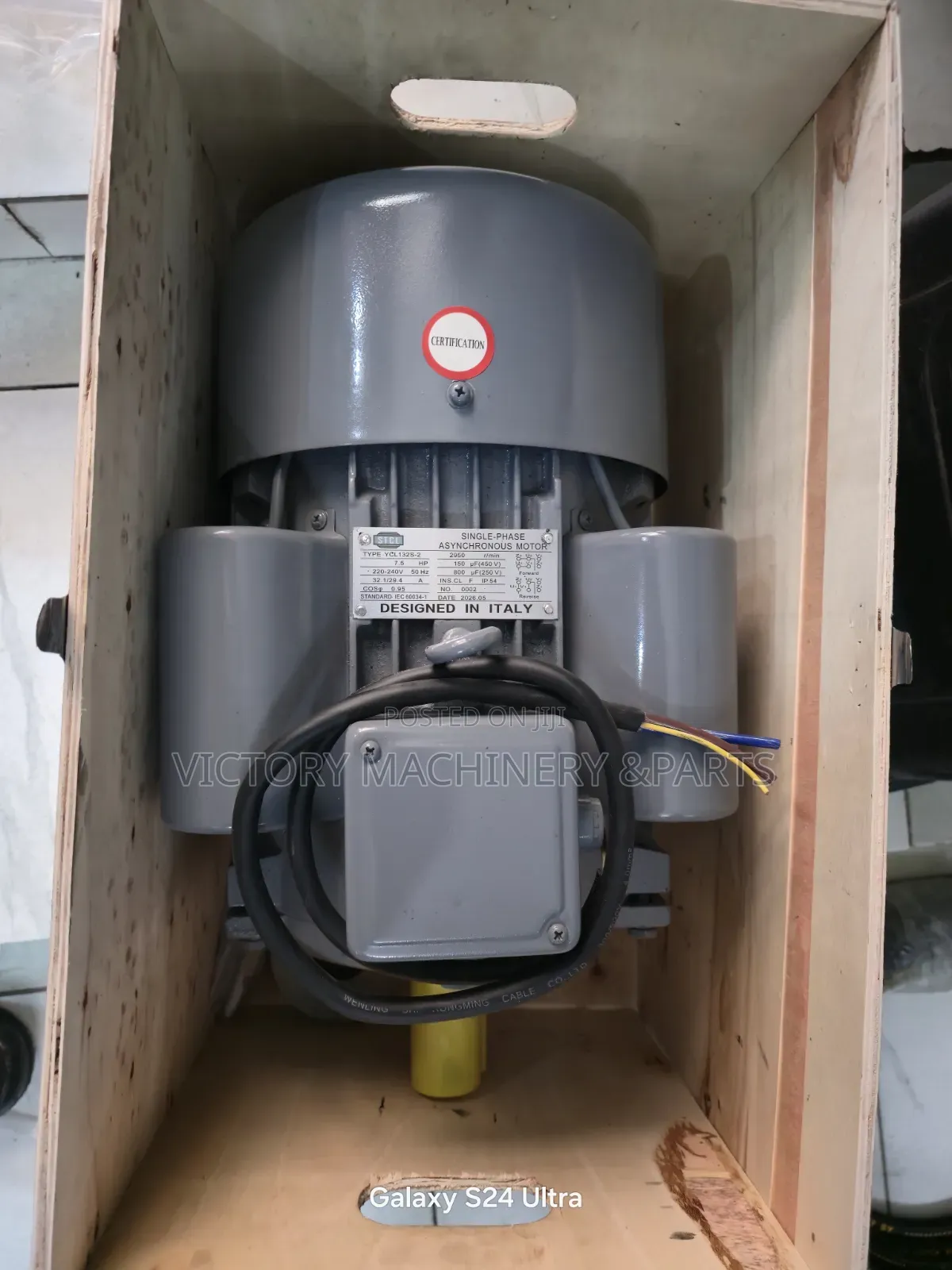 7.5hp STCL ITALY 2950 RPM High Speed Motor Single Phase