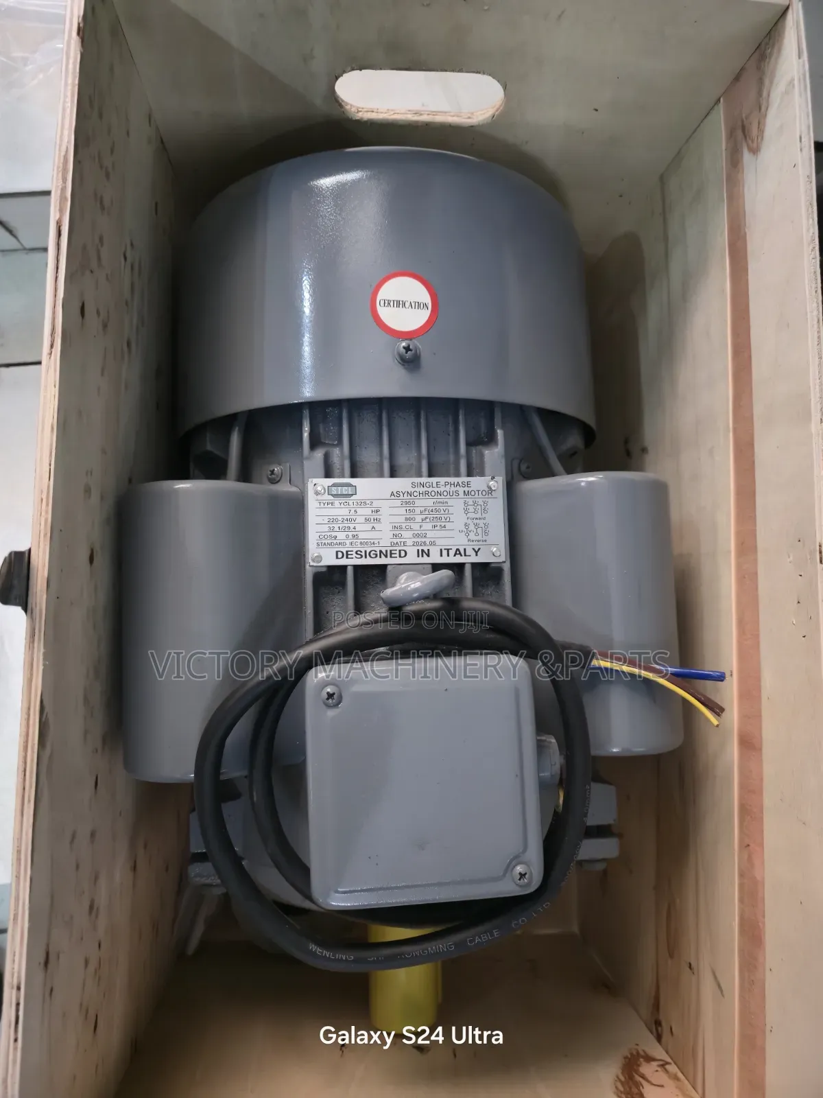 7.5hp STCL ITALY 2950 RPM High Speed Motor Single Phase